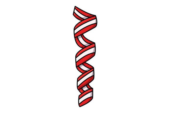 A Christmas Ribbon Illustration for Embroidery Projects
