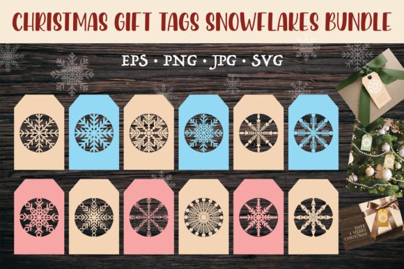 A Designer’s Review: Christmas Snowflake Tags Graphics