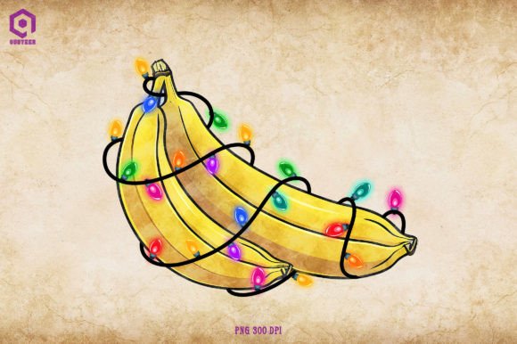 Banana Christmas Tree Lights Graphics Review for Bloggers