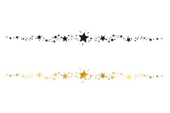 Black & Gold Garland for Graphic Design Projects