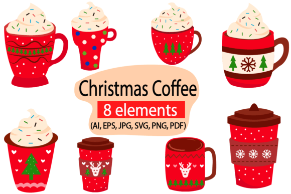 Christmas Coffee Graphics for a Cozy Branding Season