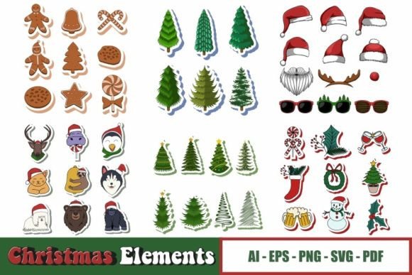 Christmas Graphics Collection for Editorial & Blog Design