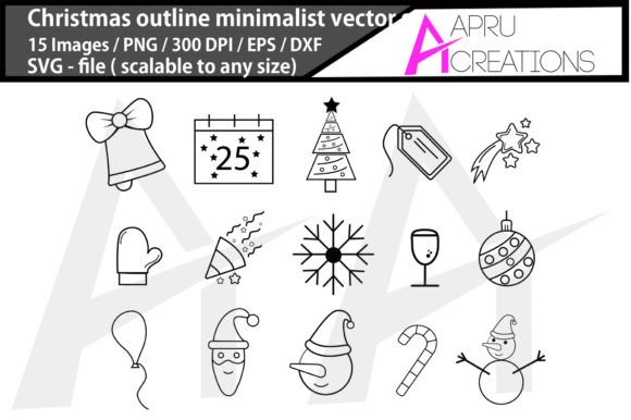 Christmas Minimalist Svg for Modern Graphics and Illustrations