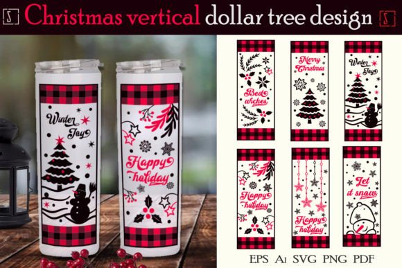 Christmas Vertical Dollar Tree Bundle V: Graphics for Editorial Design