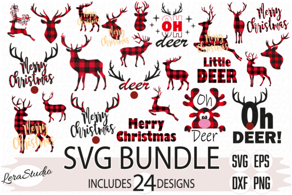 Deer Buffalo Plaid Christmas: An Ideal Festive Design Asset