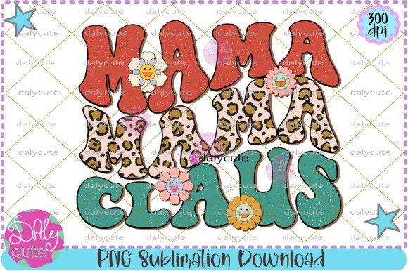 Retro Christmas Graphics and Illustrations for Mama