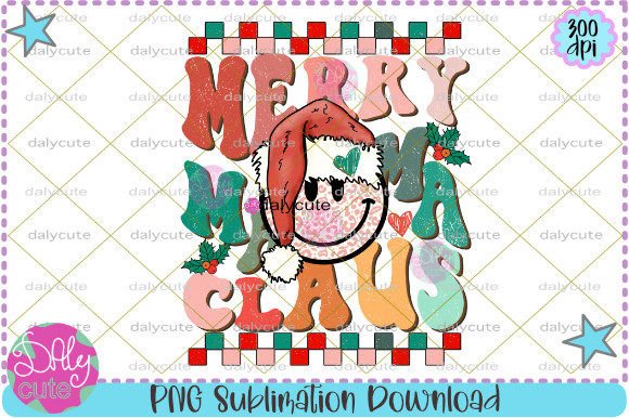 Reviewing a Retro Christmas Smiley Mama Graphics Asset